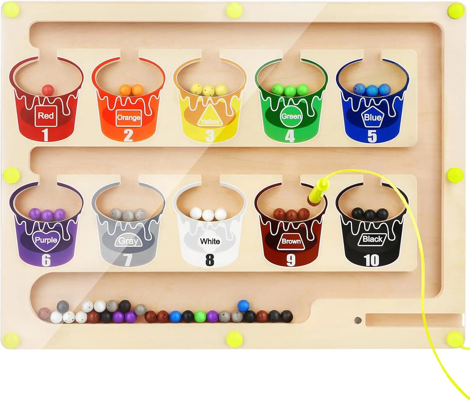 Wooden Magnetic Toy for Toddlers - Montessori Learning Toy