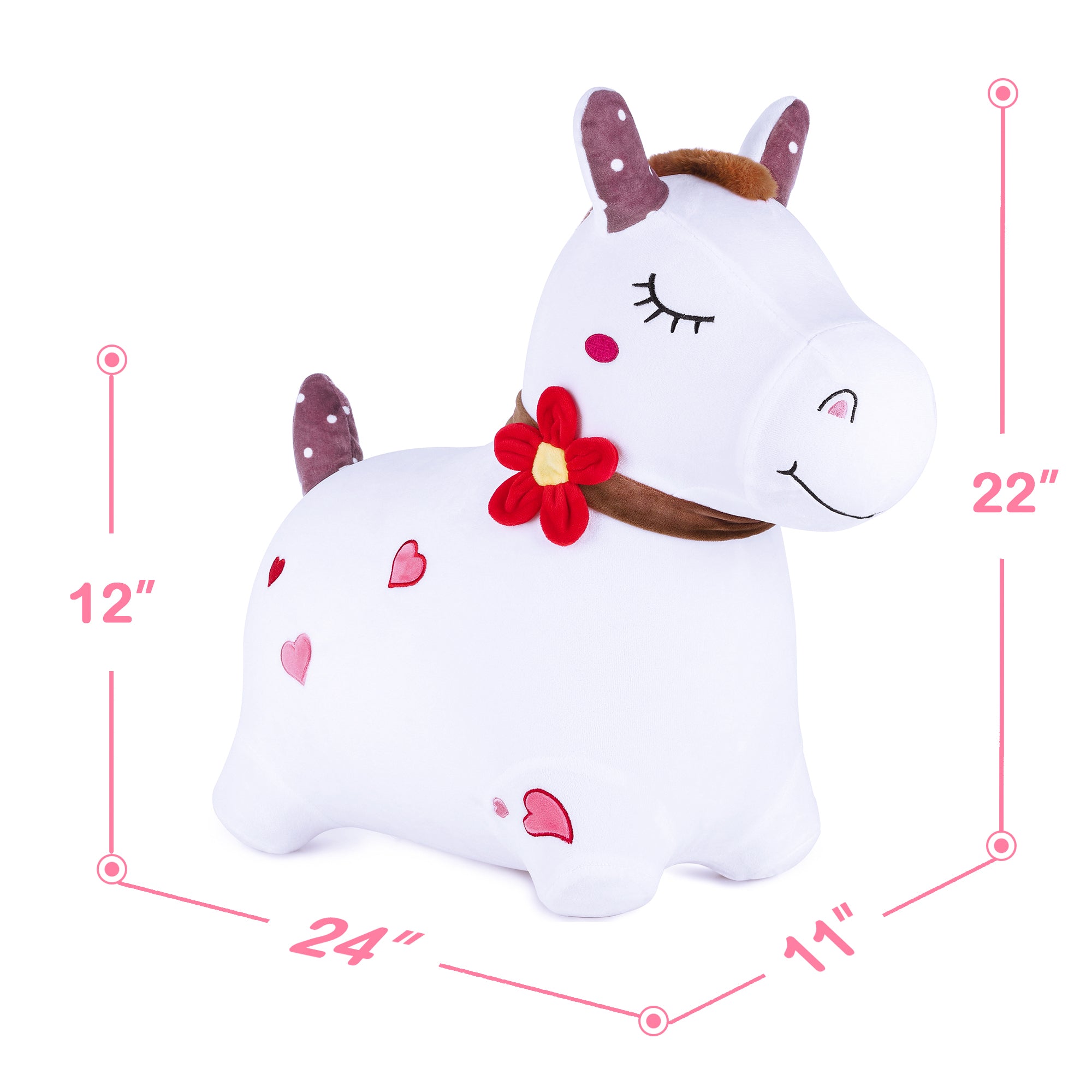 Bouncy Pals White Hopping Horse