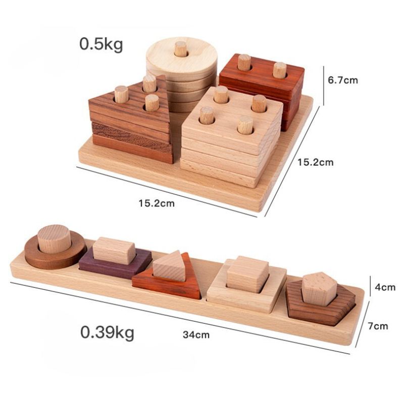 Premium Natural Wood Educational Toy Set