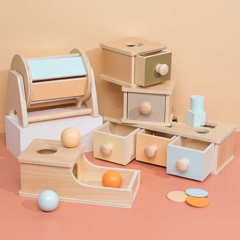 Fidtoy Montessori Object Permanence Box for Toddlers 6-36 Months Educational Fine Motor Toy
