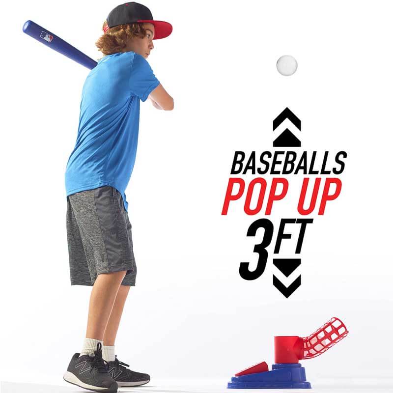 Fidtoy Catapult Baseball Set | Adjustable Kids Baseball Toy with Foot-Operated Launcher