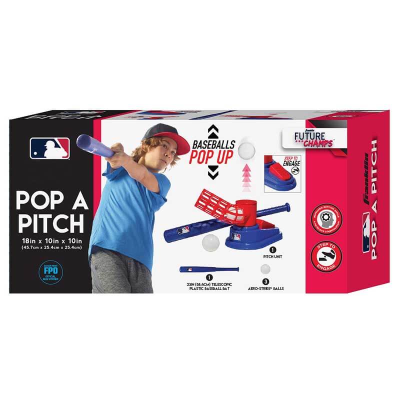 Fidtoy Catapult Baseball Set | Adjustable Kids Baseball Toy with Foot-Operated Launcher