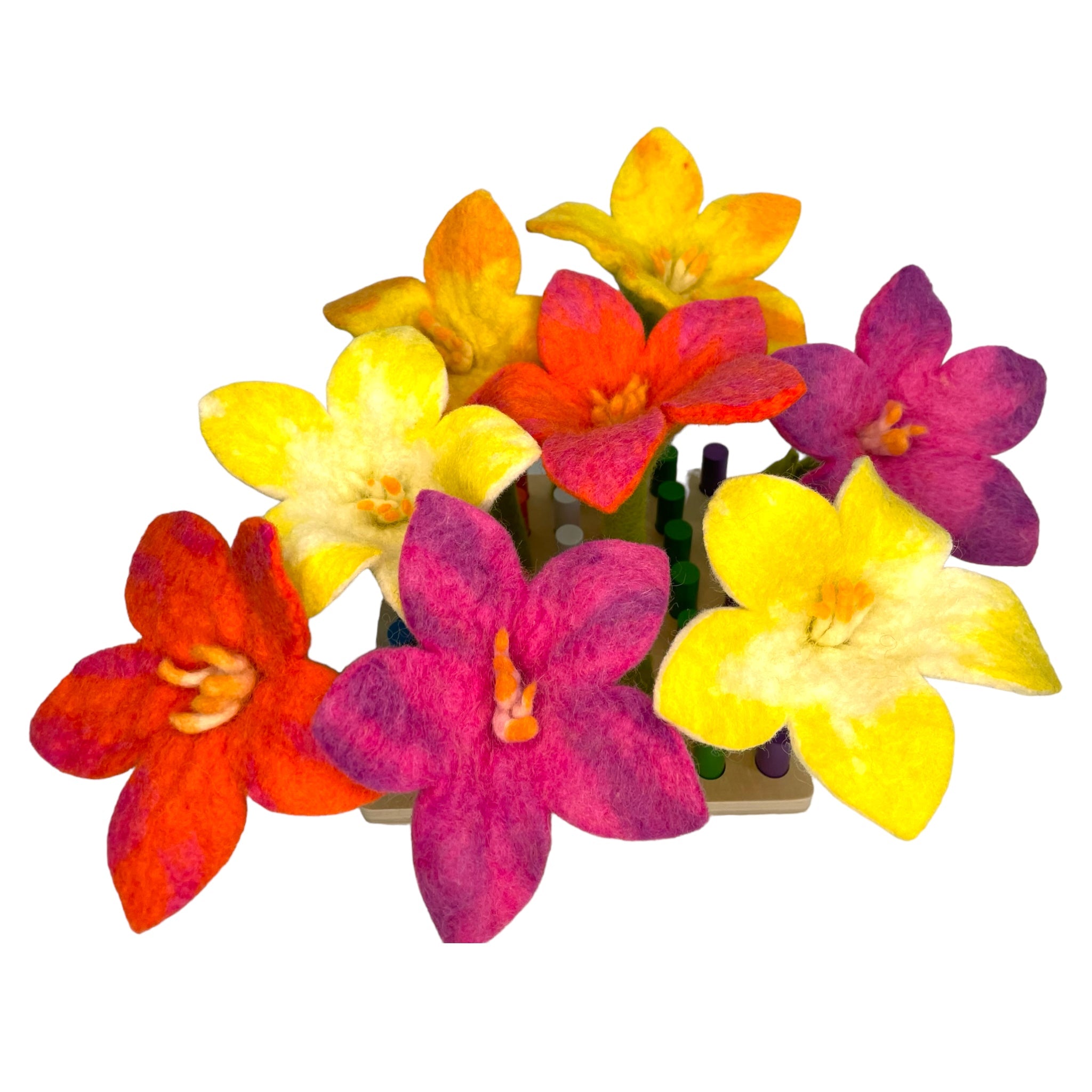 Montessori Felt Flowers Bouquet Toddler Sensory Play Toy