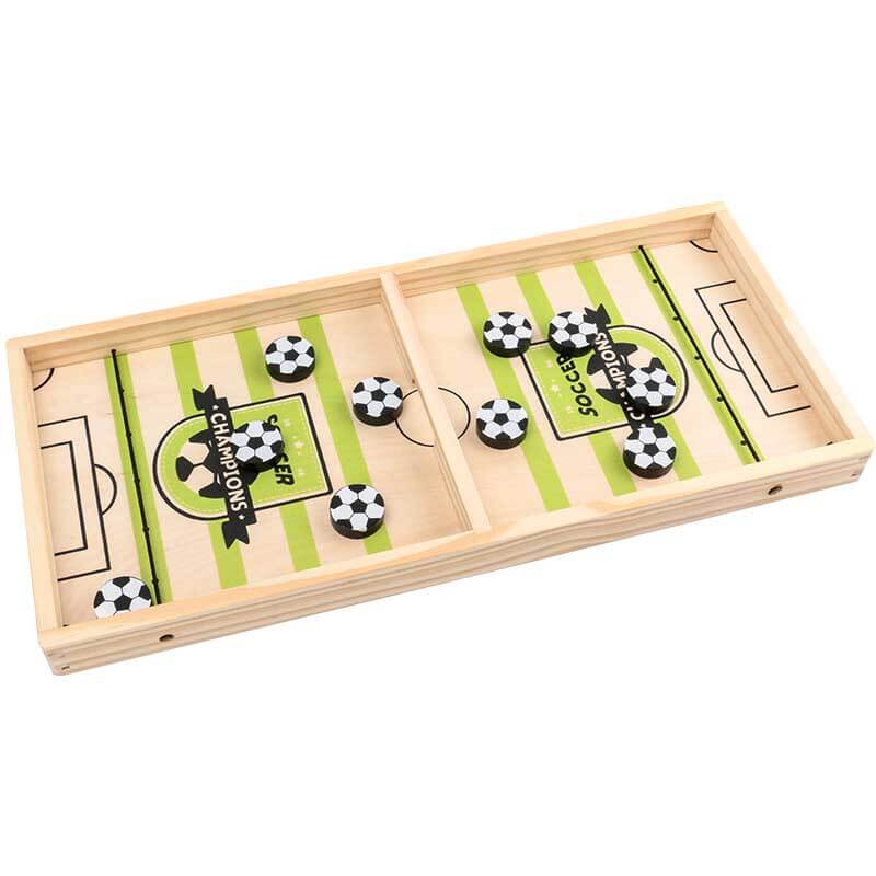 Fidtoy Junior Football Slingshot Board Game | Wooden Indoor Game for Kids & Family