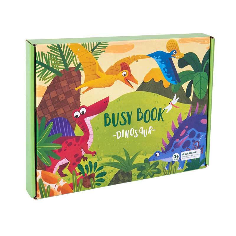 Fidtoy Montessori Busy Book for Toddlers with Dinosaur & Farm Activities
