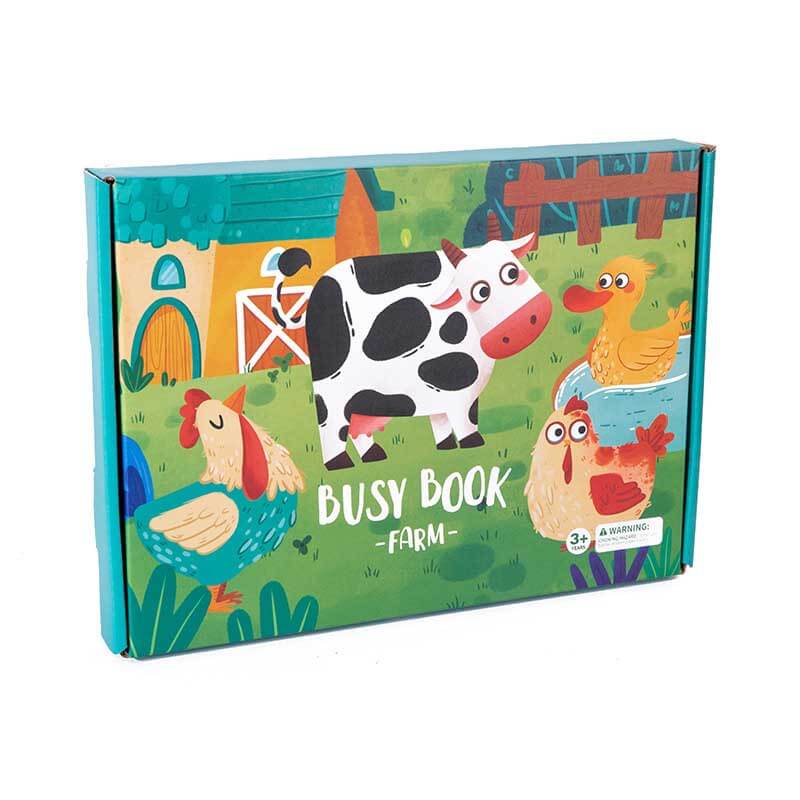 Fidtoy Montessori Busy Book for Toddlers with Dinosaur & Farm Activities