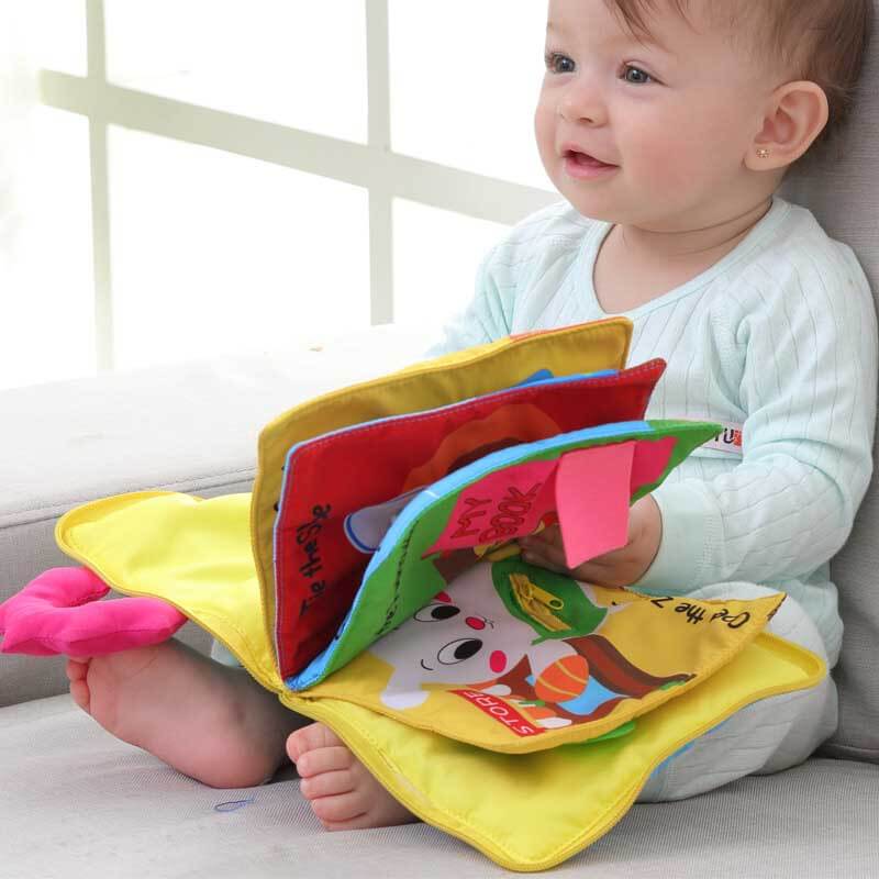 Fidtoy Sensory Fabric Book for Toddlers 3-36 Months – Interactive Cloth Learning Book for Early Cognitive and Fine Motor Skills