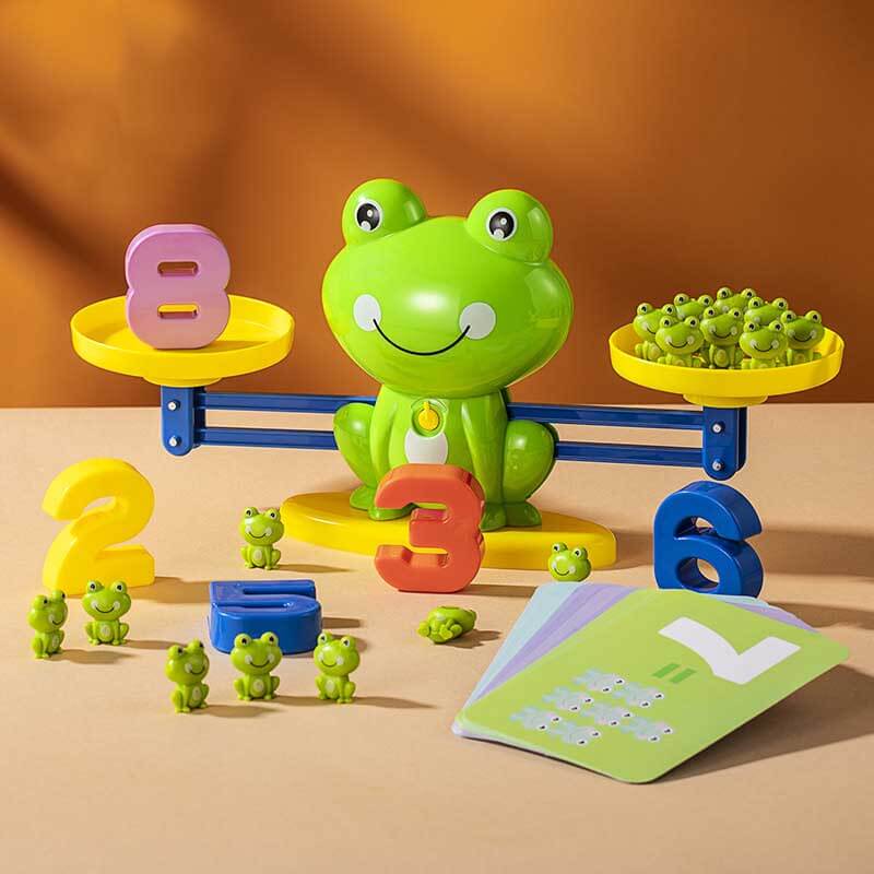 Fidtoy Frog Balance Math Toy | Montessori Counting and Number Learning Game for Kids