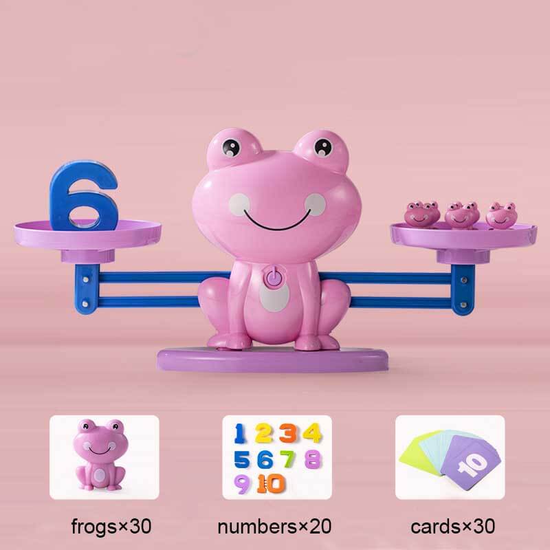 Fidtoy Frog Balance Math Toy | Montessori Counting and Number Learning Game for Kids
