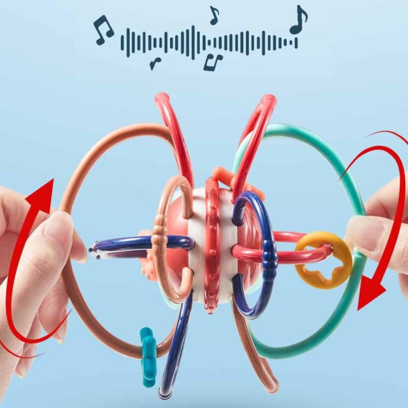 Fidtoy Baby Teething Toy for Newborns & Toddlers | Sensory Development & Fine Motor Skill | BPA-Free Quiet Play & Travel