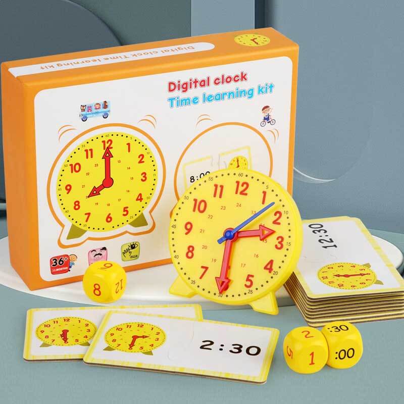 Fidtoy Learning Clock Toy Set | Educational Analog and Digital Time for Toddlers