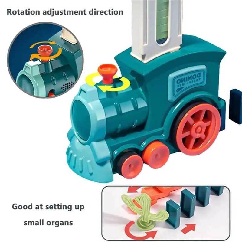 Fidtoy Automatic Domino Train Set for Kids 3-8 | Creative Domino Blocks for Home Play & Family Learning