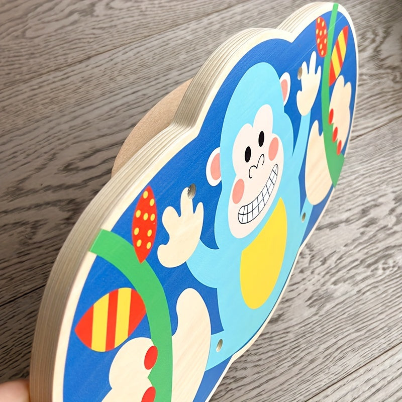Wooden Balance Board for Kids' Fun and Development