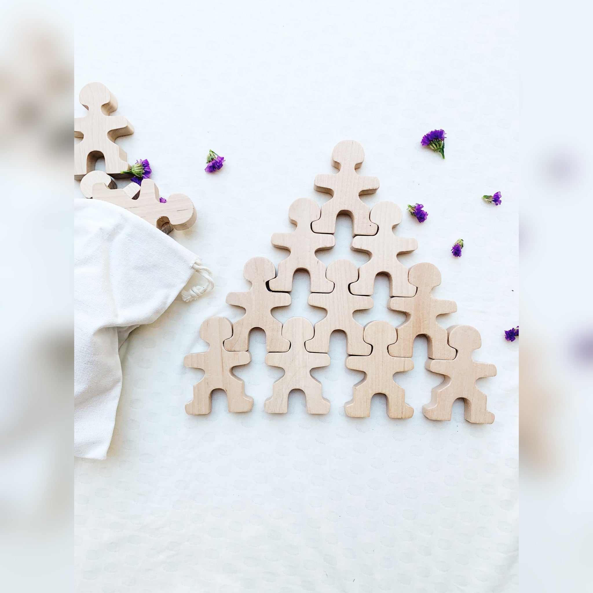 Wooden Stacking People Men Blocks