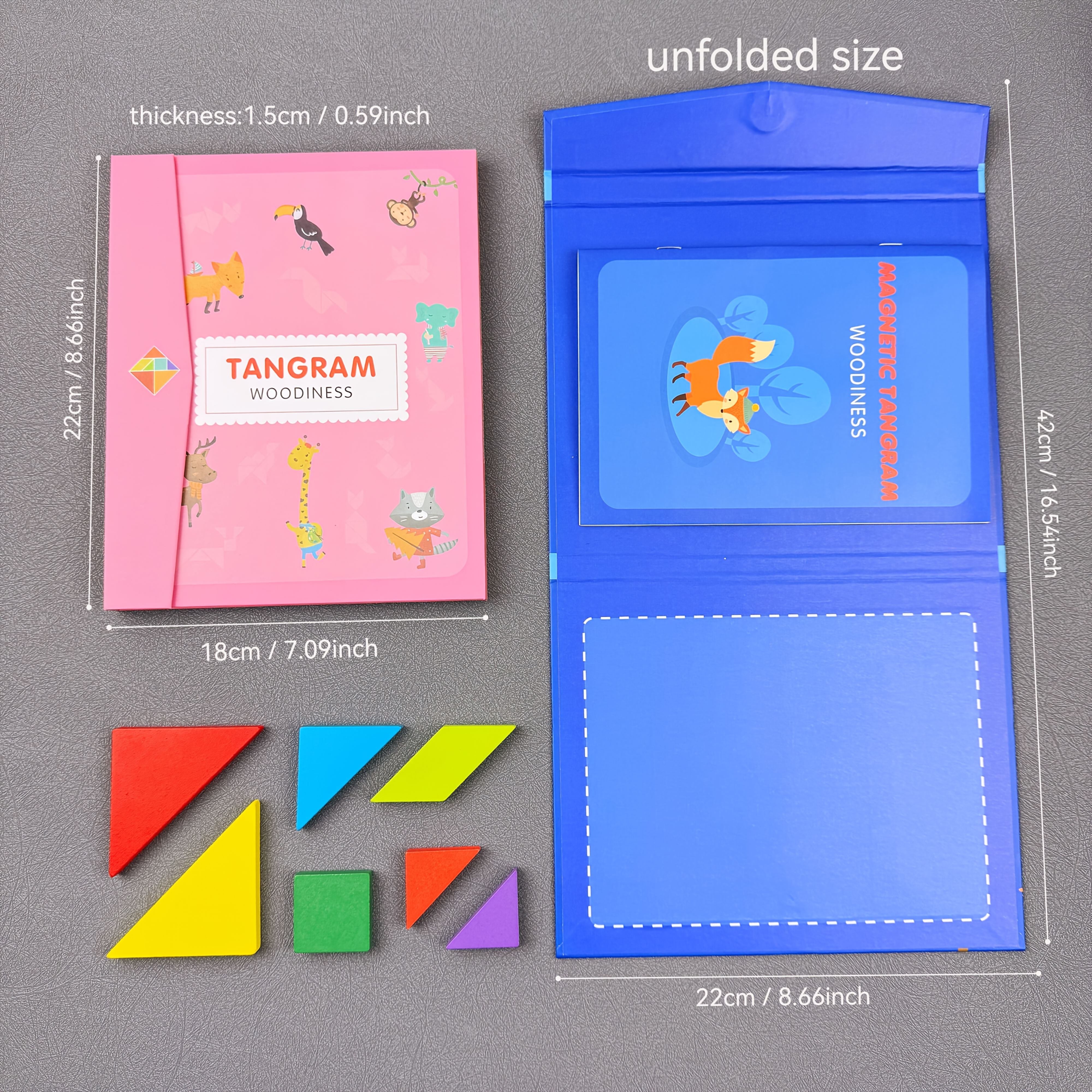 Wooden Tangram Puzzle Set for Kids