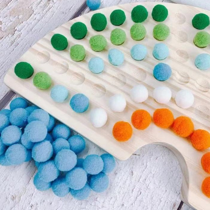 Wooden Rainbow Ball Board - Open Ended Toys