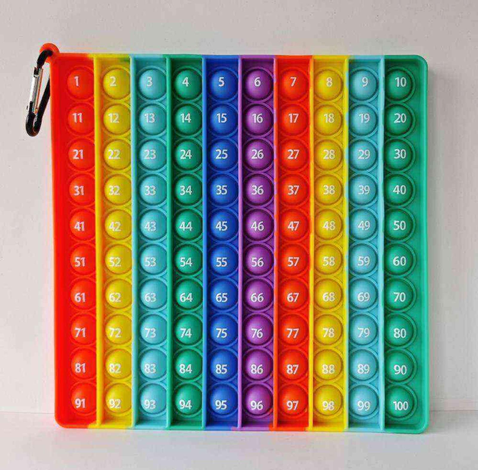 1–100 Sensory Pop-It Board - Tactile Counting Toy for Early Math Learning