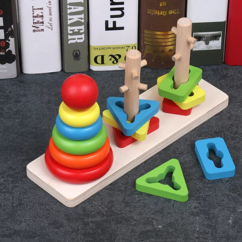 Rainbow Three Column Shapes Tower - 744