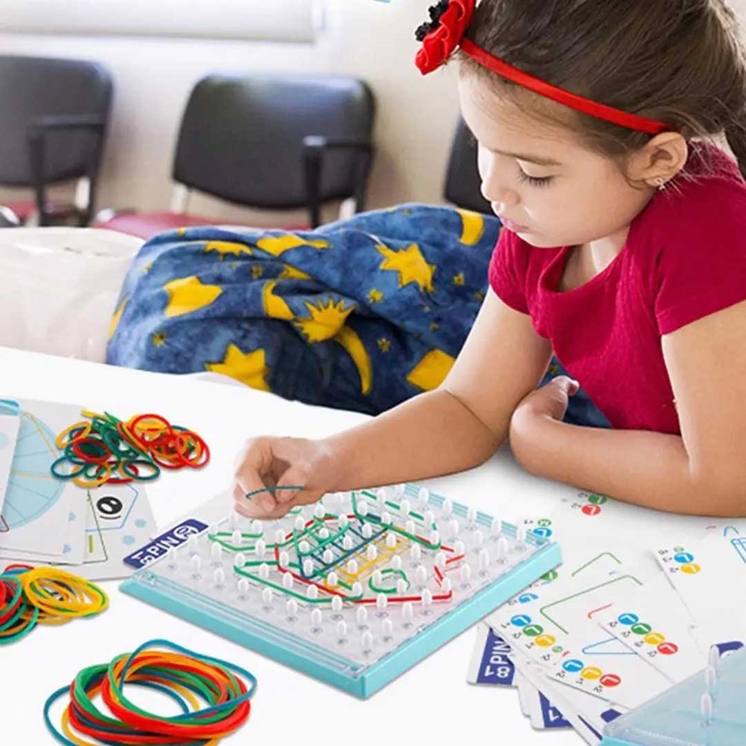 Rubber Band 60 Pattern Board Puzzle Set - 861