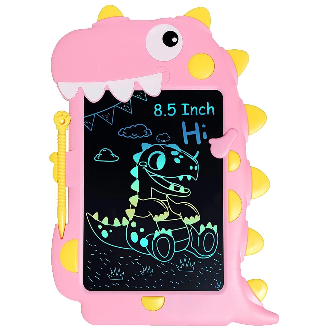 Tableta de escritura de dinosaurios multicolor para niños de 8.5 pulgadas - Color aleatorio