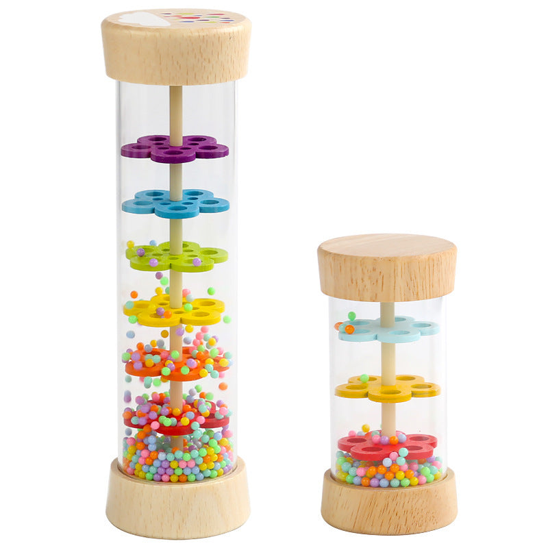 rain sounder wooden toy Tube Simulated Hourglass Wooden Toy