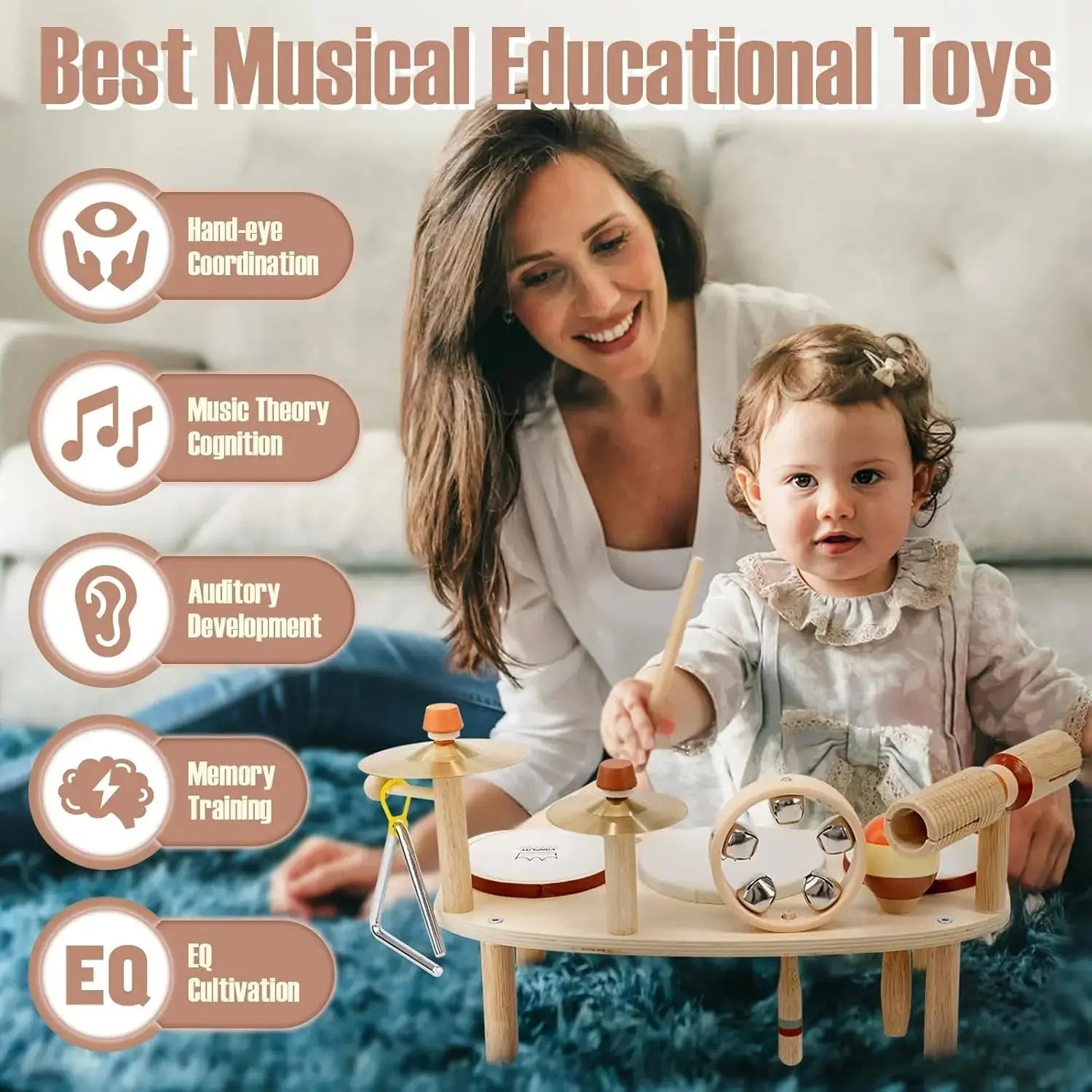 Rhythm Station – Wooden 11-in-1 Musical Table & Drum Set