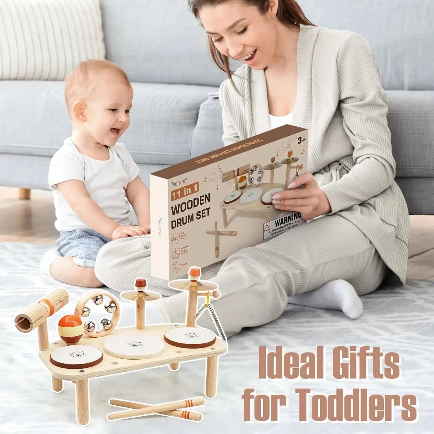 Rhythm Station – Wooden 11-in-1 Musical Table & Drum Set