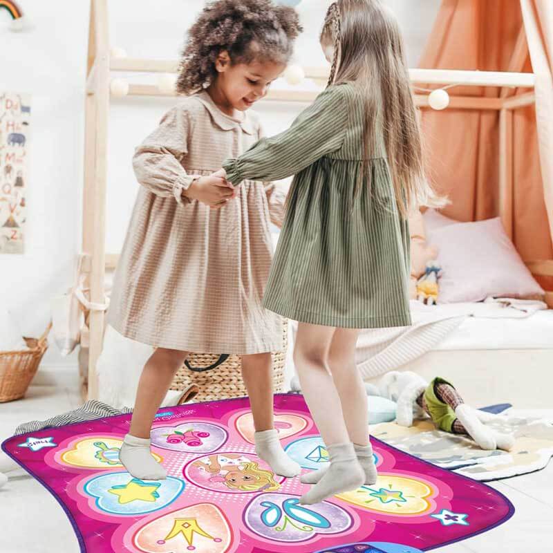 Fidtoy Dancing Challenge Playmat for Kids Ages 3-10 – LED Music Interactive Exercise Mat