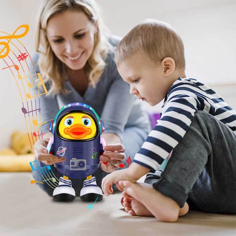 Fidtoy Space Duck Musical Toy for Toddlers | Interactive LED & Music Sensory Learning