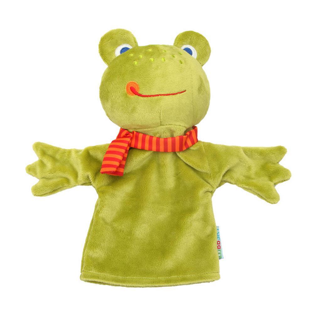 Cute cartoon animal hand puppet Monkey frog duck Plush toy doll baby Comforting towel