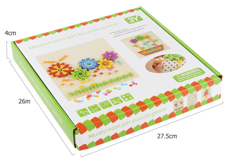 Standard Wooden Mosaic Beads Pegs Board