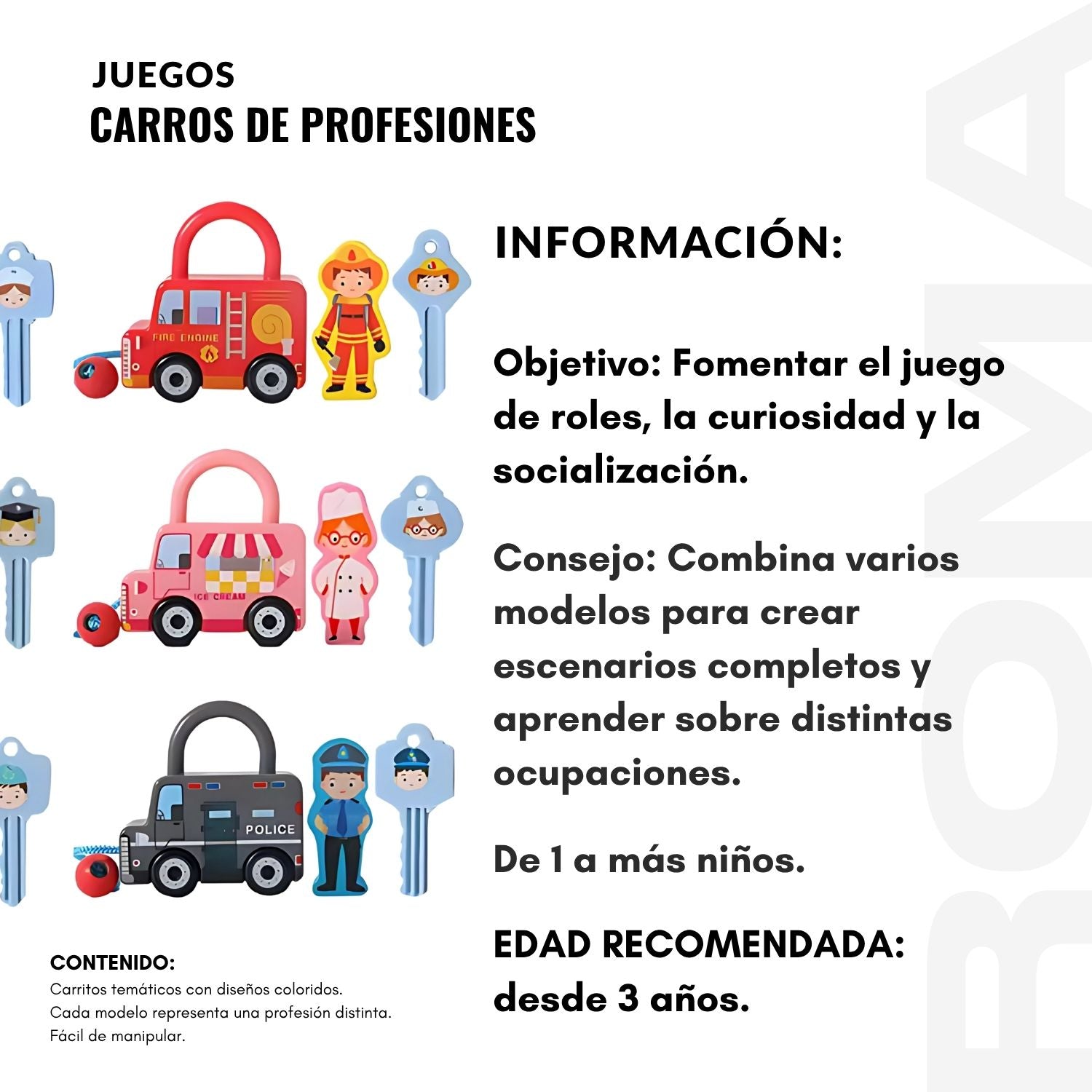 CARROS DIDÁCTICOS DE PROFESIONES - JUEGO DIDÁTICO