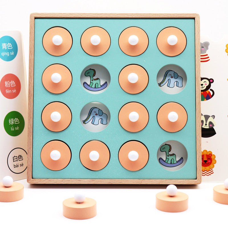 Wooden Memory Chess Game - 3D Educational Puzzle for Kids & Family