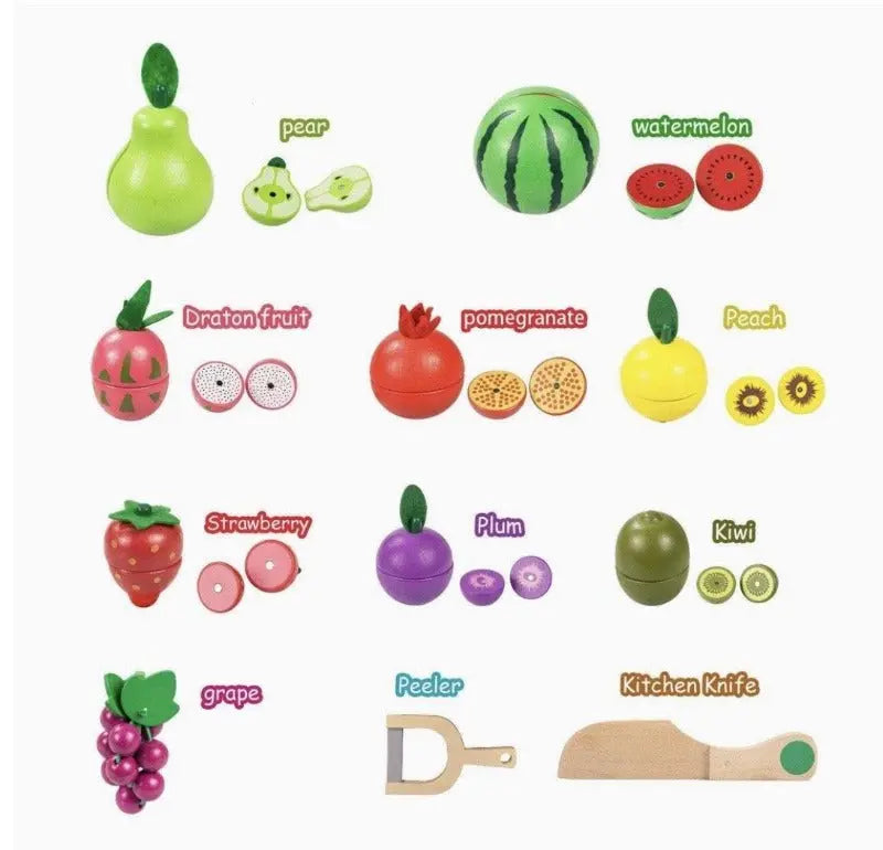 12 pc Magnetic Fruit Cutting Set