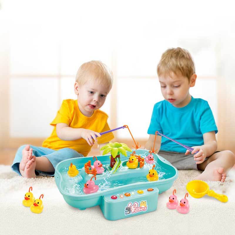 Fidtoy Electronic Fishing Game for Toddlers | Bath & Pool Water Toy with Ducks and Music