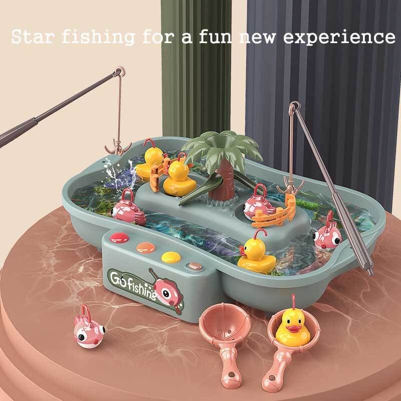 Fidtoy Electronic Fishing Game for Toddlers | Bath & Pool Water Toy with Ducks and Music