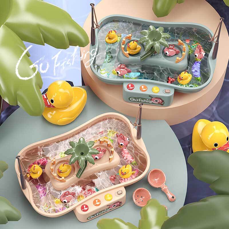 Fidtoy Electronic Fishing Game for Toddlers | Bath & Pool Water Toy with Ducks and Music