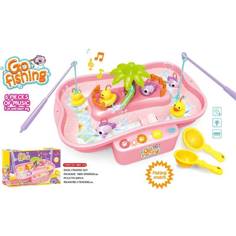 Fidtoy Electronic Fishing Game for Toddlers | Bath & Pool Water Toy with Ducks and Music