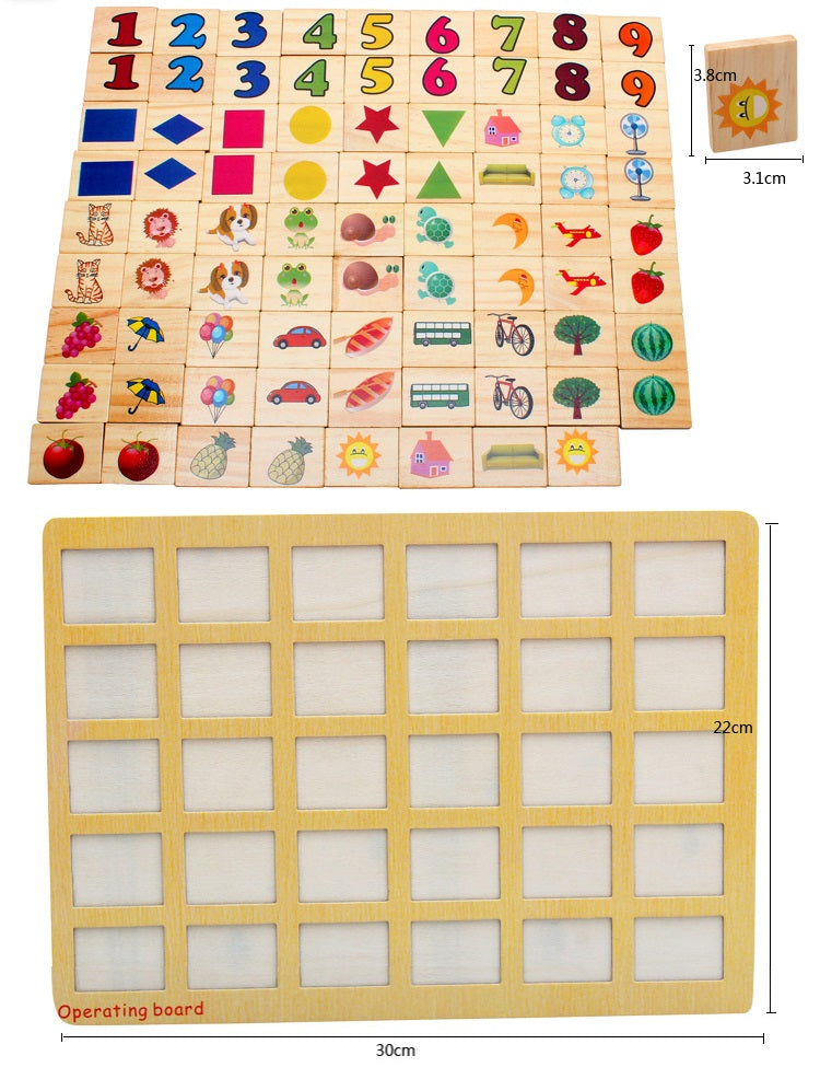 Category Sorting Memory Matching Game Montessori inspired Kids Wooden toys