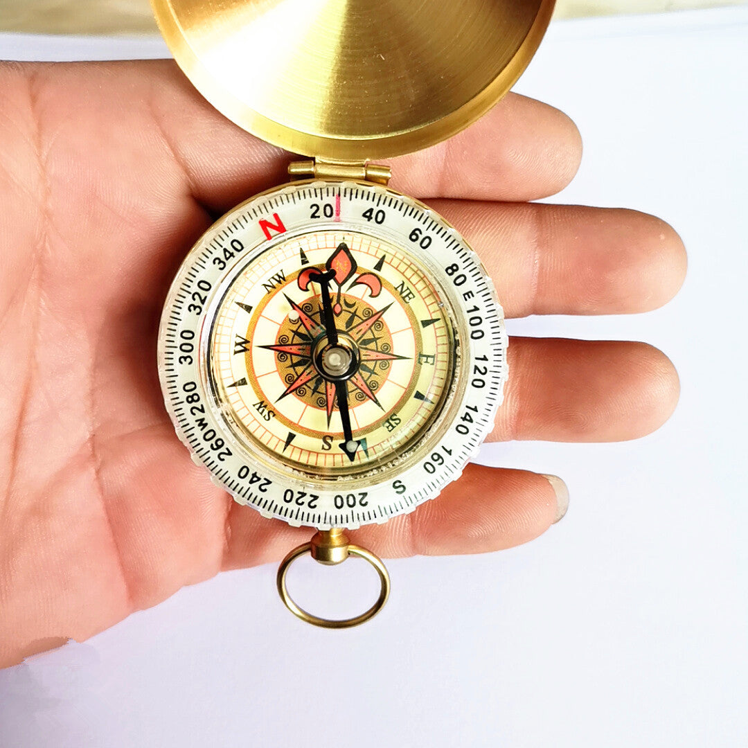 Brass Compass for Kids Camping Little Explorers Boy Scout Outback Tools