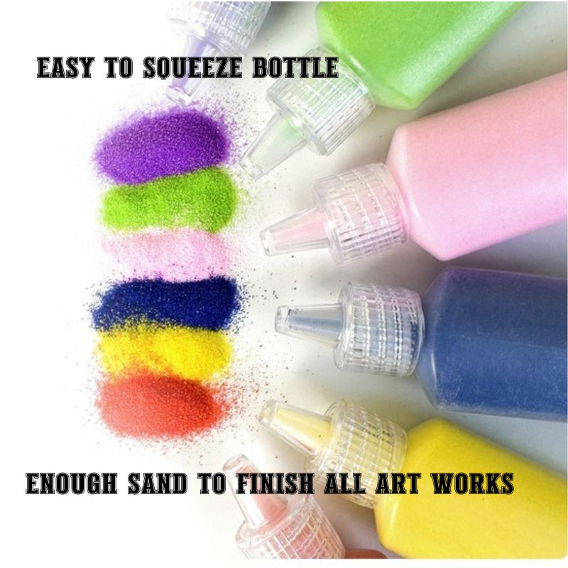 Kids Sand Art Kit with Colourful Sand and Creative Cards