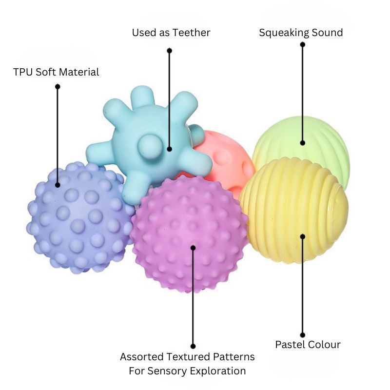 Sensory Play Balls for Babies | Enhance Touch & Hearing Skills