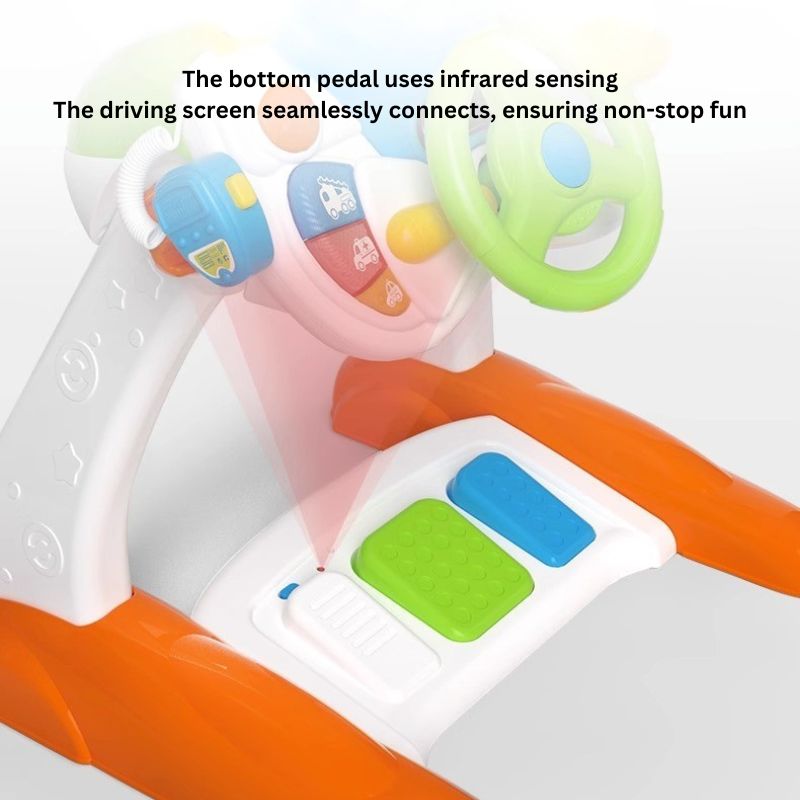 Toddler Interactive Driving Simulator Toy with Controls and Sounds