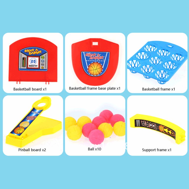Fidtoy Mini Juego de Baloncesto de Escritorio con Aro y Catapultas
