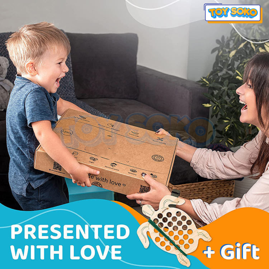 Wooden Sensory Busy Board Toys for Brain Development
