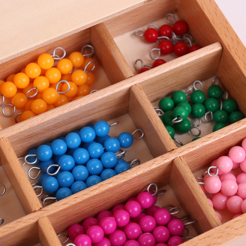 Montessori Mathematics Counting 1-9 Beads Bar with Box