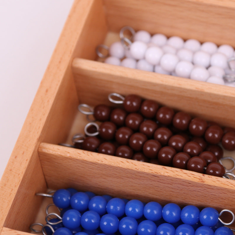 Montessori Mathematics Counting 1-9 Beads Bar with Box