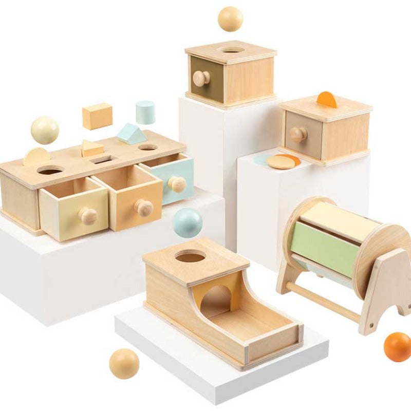 Fidtoy Montessori Object Permanence Box for Toddlers 6-36 Months Educational Fine Motor Toy