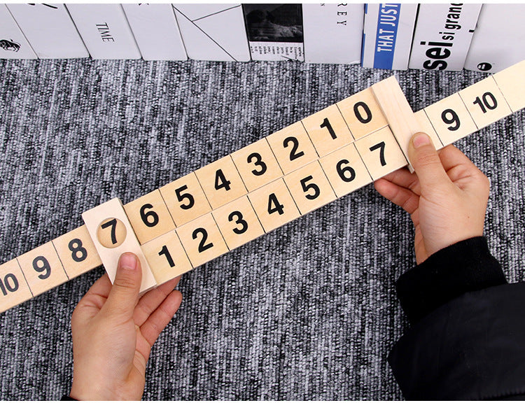 Wooden Math Scale Calculating Ruler