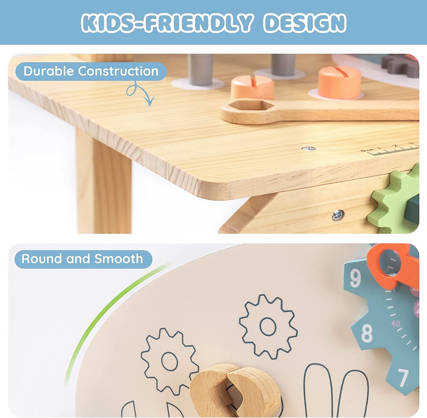 Workbench Play Set Toddlers Kids Pretend Tool Bench Toy Workshop Toys